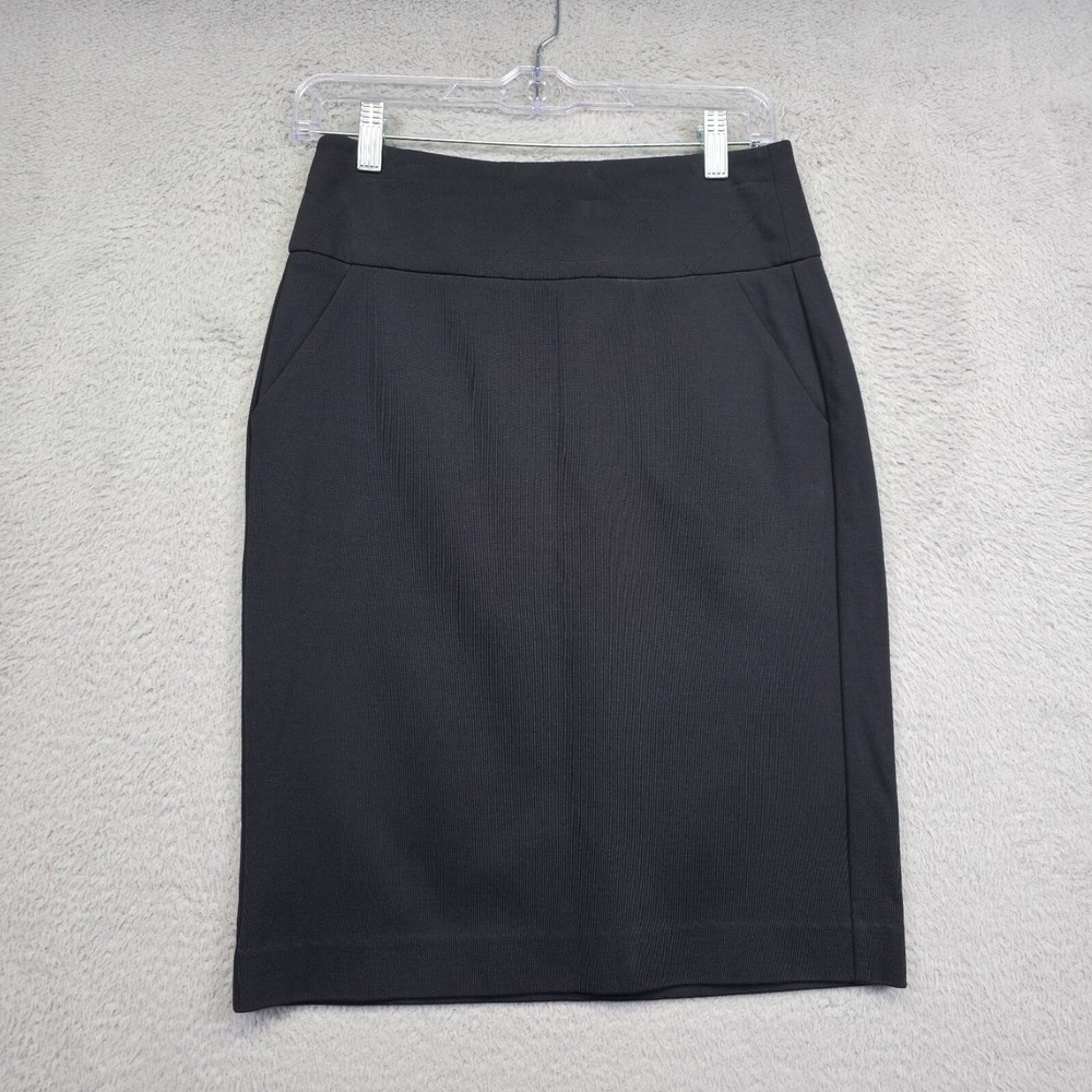 CAbi Skirt Womens 4 Black Straight Pencil Capsule Structured Work Preppy Career‎